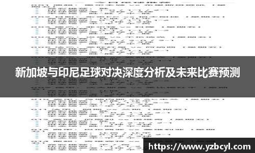 zoty中欧新加坡与印尼足球对决深度分析及未来比赛预测